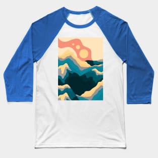 The Blue Peaks Of Summer Baseball T-Shirt